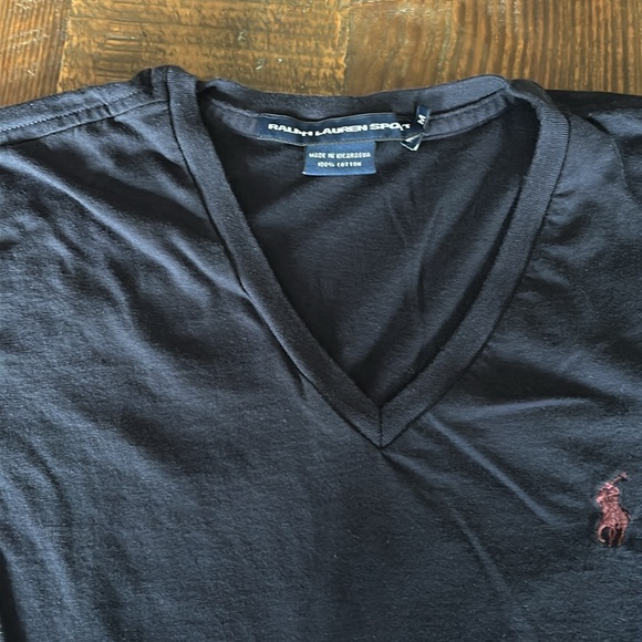 Lot of 2 Ralph Lauren Sport Pink & Navy V-Neck Shirts Women’s Medium. Like new - Picture 5 of 6